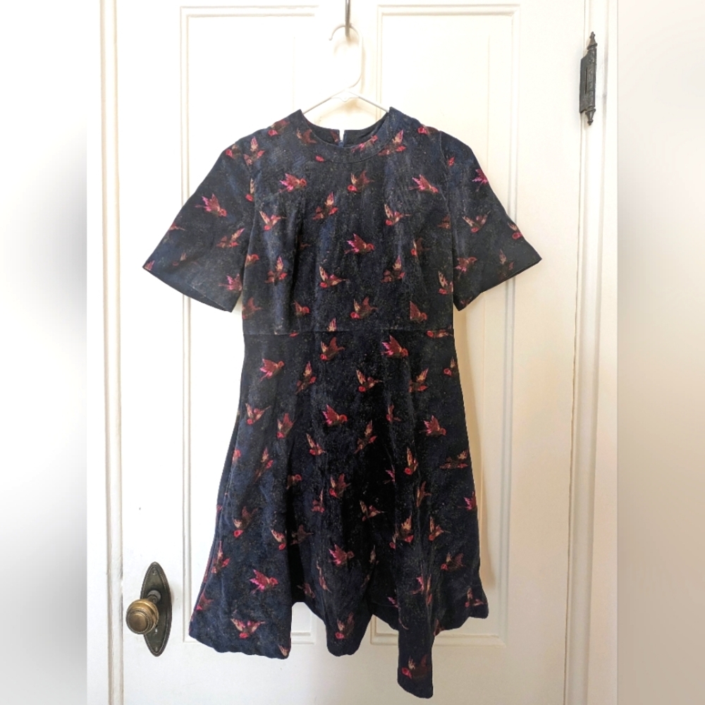 Ethereal by Paper Crane navy corduroy mini dress
